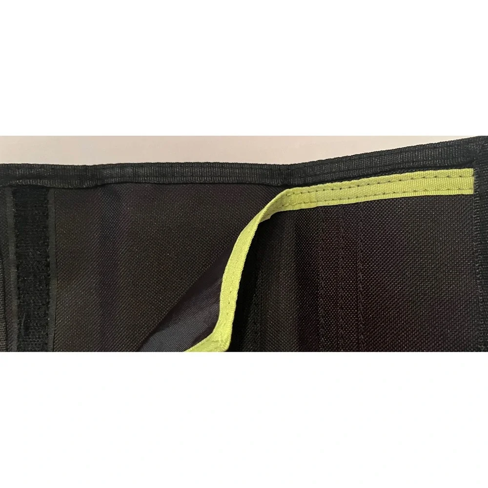 Billabong Tri-Fold Tribong Wallet with Zipper Pouch and Card Holder Black Velcro